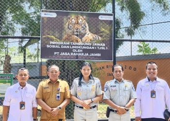 Jasa Raharja Jambi Gelar Program Tanggung Jawab Sosial dan Komitmen Bersama Pembayaran Pajak Kendaraan di UPTD Taman Rimba Jambi