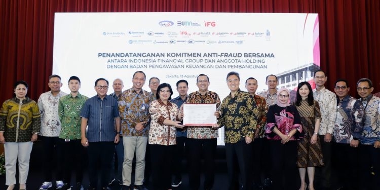 Jasa Raharja dan Anggota Holding IFG Tandatangani Komitmen Anti-Fraud Bersama BPKP