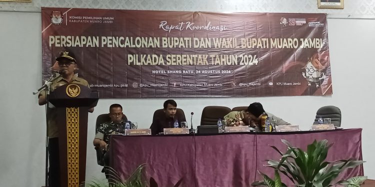 KPU Muaro Jambi Gelar RAKOR Persiapan Pencalonan Bupati dan Wakil Bupati Pada PILKADA Serentak Tahun 2024