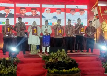 KPU Muaro Jambi Gelar Penetapkan Nomor Urut Paslon Bupati dan Wakil Bupati