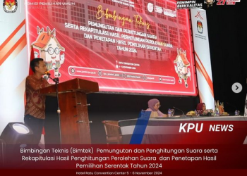 KPU Kabupaten Muaro Jambi Gelar Bimbingan Teknis (Bimtek) Terkait Pemungutan serta Penghitungan Perolehan Suara dan Penetapan Hasil Pemilihan Serentak tahun 2024