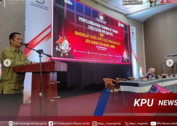 Komisi Pemilihan Umum (KPU) Kabupaten Muaro Jambi Gelar Training of Trainer (ToT) bagi fasilitator Panitia Pemilihan Kecamatan (PPK) dan Panitia Pemungutan Suara (PPS)