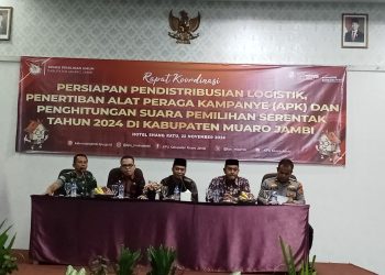 KPU Muaro Jambi Gelar Rakor Persiapan PILKADA Serentak 27 November 2024