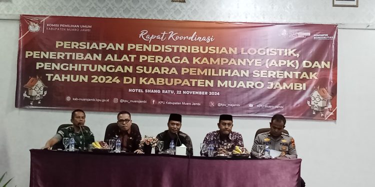 KPU Muaro Jambi Gelar Rakor Persiapan PILKADA Serentak 27 November 2024