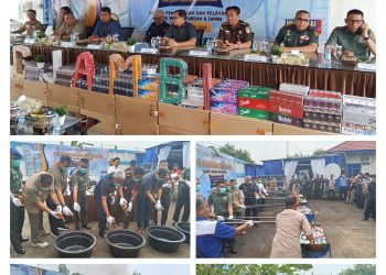 Bea Cukai Jambi Musnahkan 2,8 Juta Batang Rokok Ilegal dan 403,15 Liter MMEA