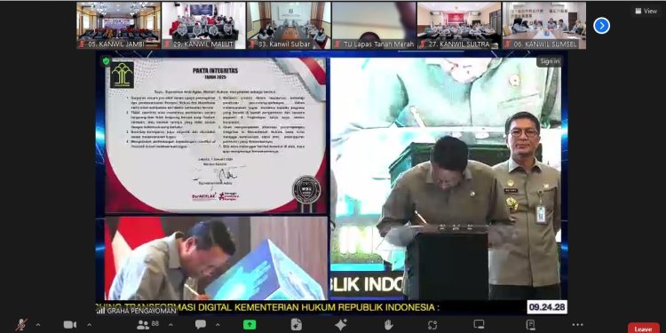 Hadiri Pencanangan Pembangunan ZI Tahun 2025, Kanwil Kemenkum Jambi Berkomitmen Wujudkan Birokrasi yang Bersih dan Profesional