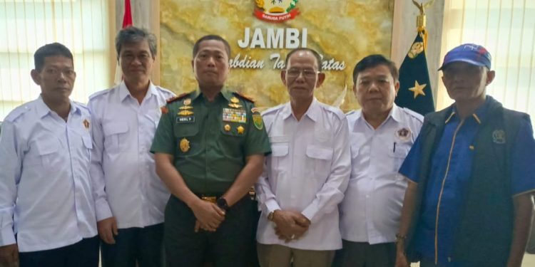 Danrem 042/ GAPU Sambut Hangat Kunjungan Kerja Pengurus PWI Jambi