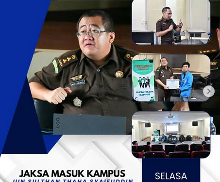 Kejaksaan Tinggi Jambi Jadi Nara Sumber di Kegiatan Pendidikan dan Pelatihan Kepemimpinan Tingkat Lanjut Dewan Eksekutif Mahasiswa (DIKLATPIMLAN) UIN STS Jambi