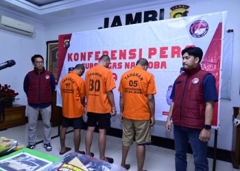 Polda Jambi Tangkap Tiga Pengedar Narkoba Jaringan Internasional