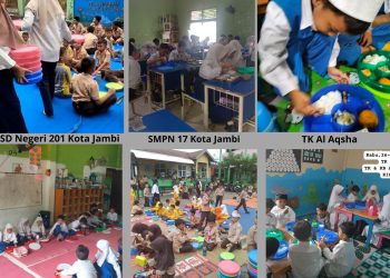 Jelang Ramadhan Siswa Sambut Antusias Penyaluran Program MBG Oleh Yayasan Nuansa Mitra Sejati di Kota Jambi