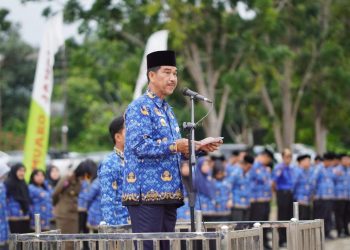 Penjabat Bupati Muaro Jambi Raden Najmi Memimpin Upacara Hari Kesadaran Nasional Perdana Tahun 2025