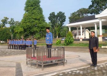 Penjabat Bupati Muaro Jambi Raden Najmi Memimpin Upacara Hari Kesadaran Nasional Tahun 2025