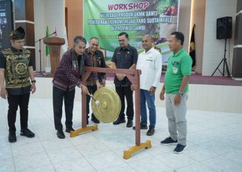 Wabup Junaidi H. Mahir Buka Workshop Hilirisasi Produk UKMK Produk Sawit Penggerak Hijau