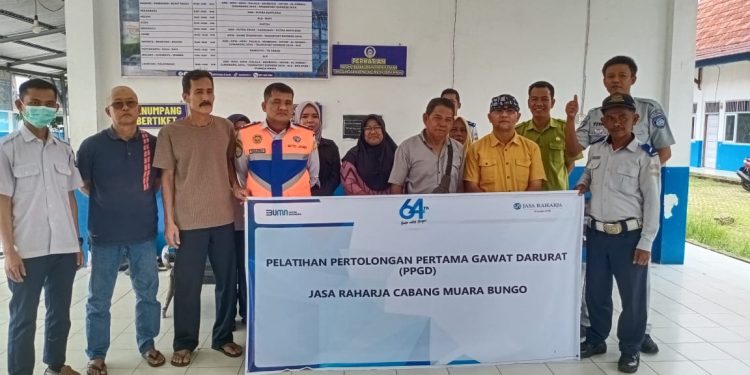 Jasa Raharja Cabang Muara Bungo Mengadakan Pelatihan Pertolongan Pertama Gawat Darurat (PPGD) di Terminal Tipe A Muara Bungo