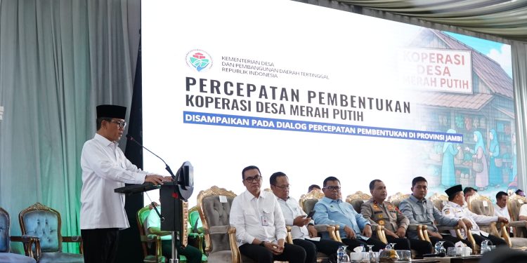 Gubernur Al Haris dan Mendes Sosialisasikan Koperasi Merah Putih, Target Rampung Akhir Mei