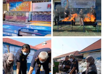 Bea Cukai Jambi Musnahkan Eks Hasil Penindakan Senilai Rp. 1.8 Milyar Lebih