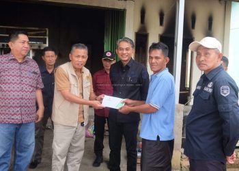 Wakil Bupati Muaro Jambi Junaidi H. Mahir Tinjau Lokasi Kebakaran di Desa Danau Lamo