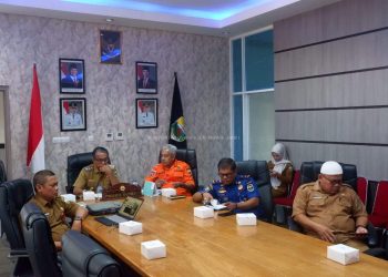 Wabup Jun mahir Pimpin Rapat Zoom Meeting Rapat Monitoring Situasi Terkini Penanganan Kebakaran Hutan dan Lahan (Karhutla)