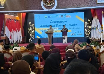 Al Haris Lepas Kontingen Jambi Ikuti Perkemahan Pramuka Berkebutuhan Khusus di Jakarta