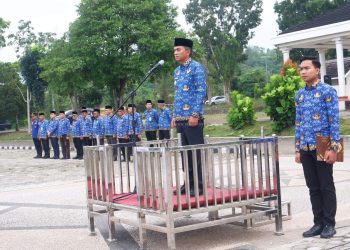 Wakil Bupati Muaro Jambi Junaidi H. Mahir Irup Upacara Peringatan Hari Kesadaran Nasional (HKN) dan Hari Koperasi ke 78