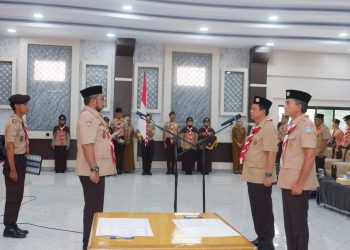 Bupati Muaro Jambi BBS dan Wakil Junaidi Dilantik sebagai ketua dan wakil ketua majelis pembimbing cabang gerakan Pramuka Muaro Jambi