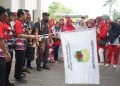 Bupati Muaro Jambi Dr. Bambang Bayu Suseno Senam dan Jalan Sehat Bersama Ribuan warga Desa Mendalo Darat Kecamatan Jambi Luar Kota JALUKO