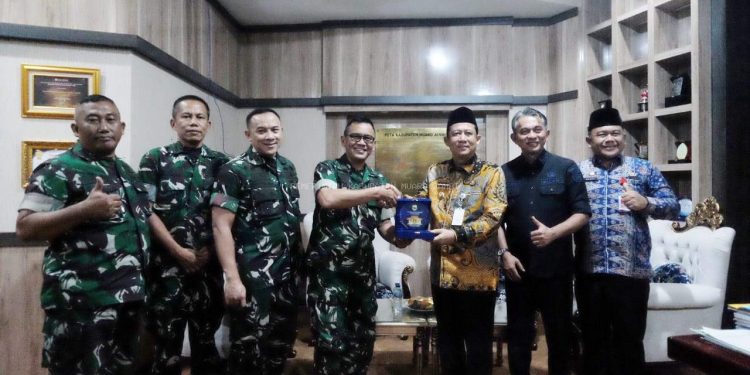 Bupati Muaro Jambi Terima Kunjungan Kunjungan Tim dari Pusterad dalam rangka kegiatan Pulsaji Datater T.A 2025 Wilayah Korem 042/Gapu Jambi