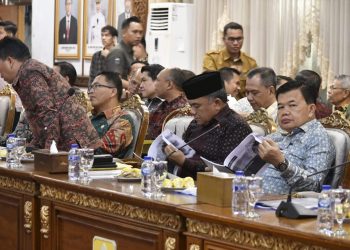 Sekda Muaro Jambi Soroti Kendala Pembebasan Lahan Jalan Khusus Batubara di Rakor Gubernur