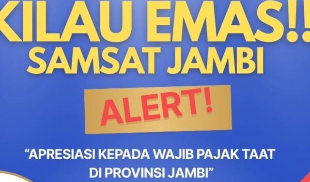 Apresiasi Kepatuhan Masyarakat, Pembina Samsat Provinsi Jambi Luncurkan Program Undian “Kilau Emas Samsat Jambi 2026”