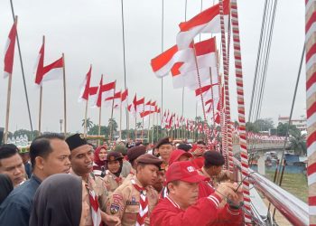 Semarak HUT ke-81 RI, Bank Jambi Dukung Pengibaran 1.000 Bendera di Gentala Arasy