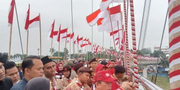Semarak HUT ke-81 RI, Bank Jambi Dukung Pengibaran 1.000 Bendera di Gentala Arasy