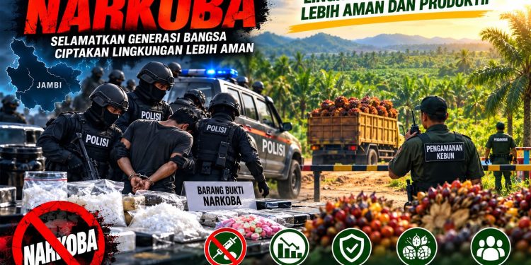 PTPN IV Regional IV Dukung Pemberantasan Narkoba di Jambi
